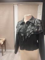 Veste en cuir, Kleding | Dames, Jasjes, Kostuums en Pakken, Ophalen, Zo goed als nieuw, Maat 38/40 (M), Zwart