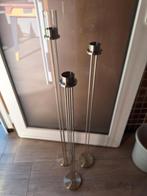 3 hoge kandelaars in inox, 100 -94 -85, Ophalen, 50 tot 75 cm, Zo goed als nieuw, Metaal
