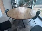 Grote ronde tafel in mango hout Giga meubel, Huis en Inrichting, Ophalen, Zo goed als nieuw