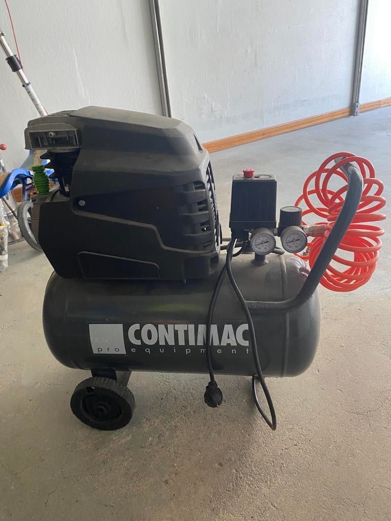 Professionele Contimac Luchtcompressor - 24L - Zo goed, Ophalen, Zo goed als nieuw