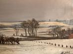 Schilderij Fritz Kieckens - Sneeuwlandschap in Hekelgem, Enlèvement