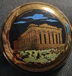 Boîte en céramique grecque vintage Inias Handmade 24K Go, Antiquités & Art, Curiosités & Brocante, Enlèvement ou Envoi