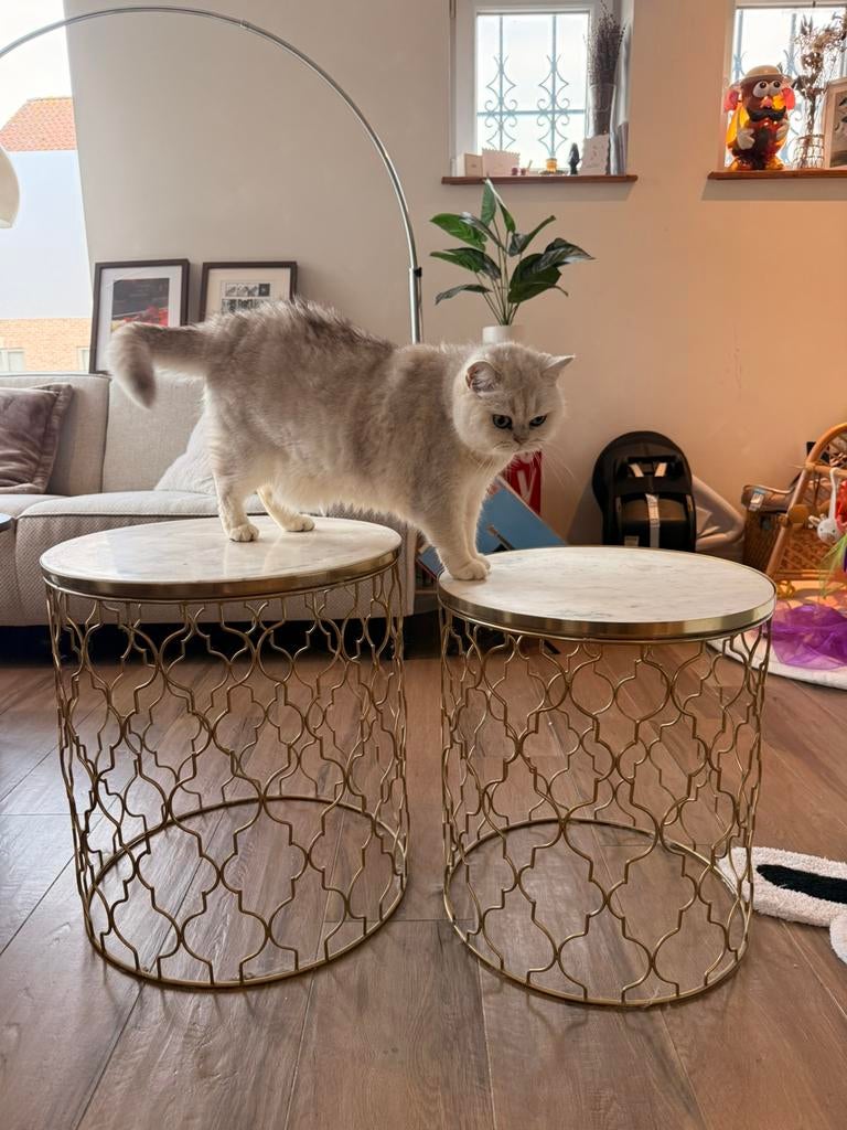 Marmer bijzettafels, Huis en Inrichting, Ophalen