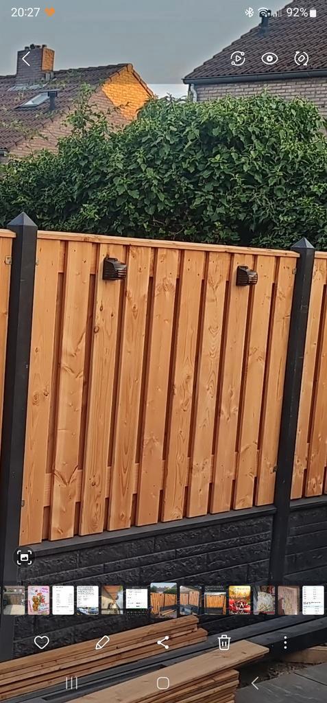 Douglas schutting met Dubbelzijdig Rotsmotief, Tuin en Terras, Schuttingen, Ophalen