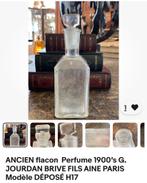 PARFUM ANTIEKE FLES PARFUM MODELE DÉPOSÉ h 17 cm  1900, Enlèvement ou Envoi