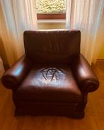 Comfortabele lederen fauteuil, Ophalen, Zo goed als nieuw