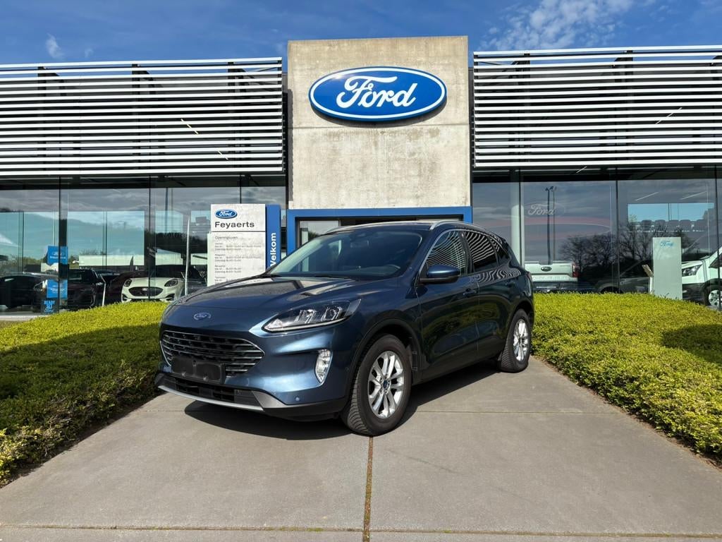 Ford Kuga EcoBoost Titanium Manueel (bj 2023), Auto's, Ford, Stof, Blauw, Bedrijf, 1500 cc