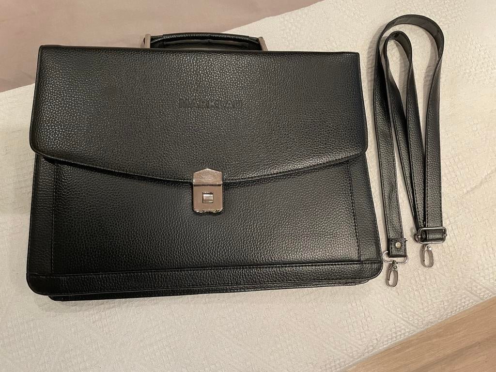 Porte documents, Enlèvement ou Envoi, Comme neuf, Noir, Cuir