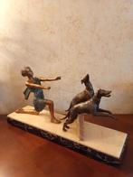 femme aux lévriers sculpture ART DECO, Enlèvement