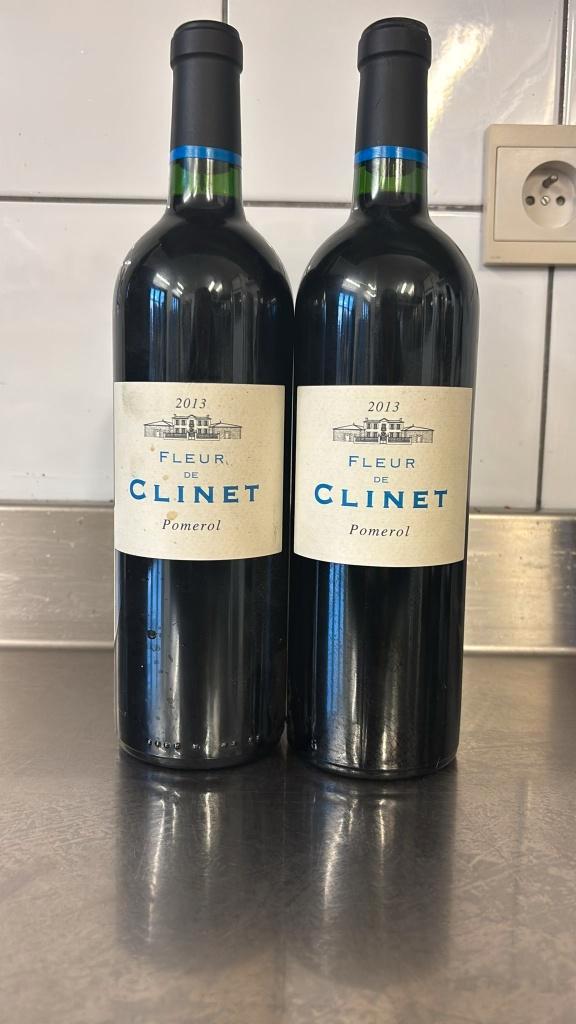 2 bouteilles vin millésime 2013 Fleur De Clinet, Collections, Vins, Comme neuf, Vin rouge, France, Enlèvement