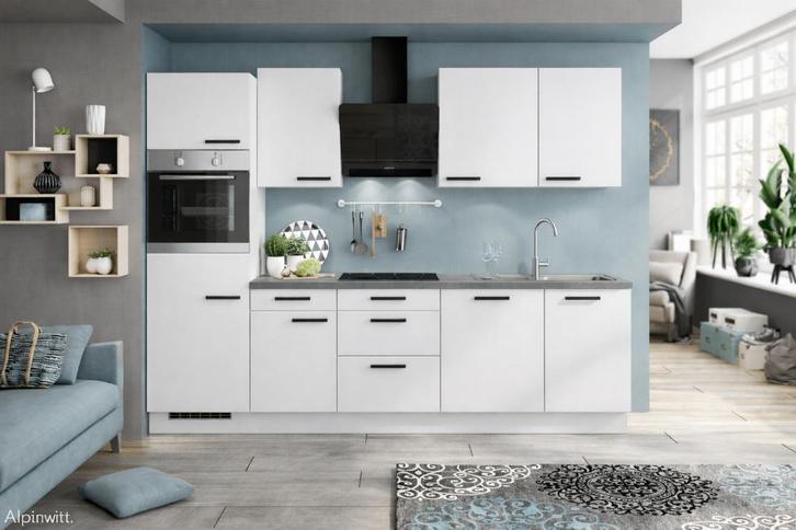 Nieuwe Moderne Rechte Keuken – Compleet, Maison & Meubles, Cuisine | Cuisines complètes, Neuf, Cuisine à paroi simple, Blanc, Synthétique