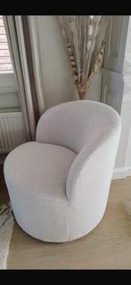 2 fauteuils cosy home pivotant chic tissu beige neuve, Maison & Meubles, Fauteuils, Enlèvement, Neuf