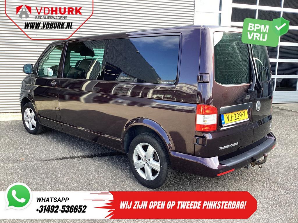 Volkswagen Transporter 2.0 TDI 140 pk DSG Aut. L2 Dubbel Cab, Auto's, Automaat, Overige kleuren, 211 g/km, Bedrijf