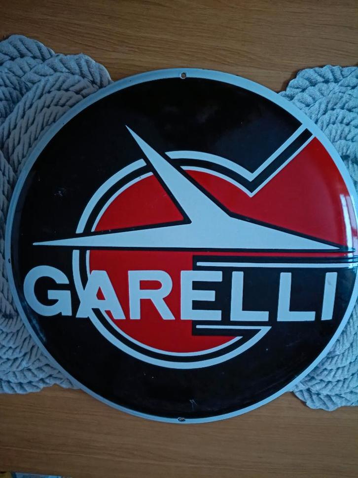 plaque émaillée Garelli, Vélos & Vélomoteurs, Pièces de cyclomoteur | Oldtimers & Ancêtres, Comme neuf, Autres marques, Autres types
