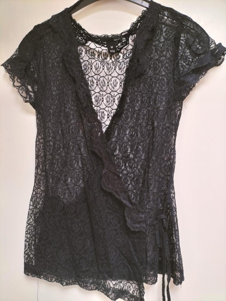 Mooi zwart kanten bloesje M, Vêtements | Femmes, Blouses & Tuniques, Enlèvement ou Envoi, Noir