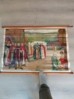 Schoolplaat Notger en zijn tijd, Antiek en Kunst, Antiek | Schoolplaten, Ophalen