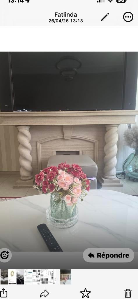 Magnifique cheminee a vendre, Enlèvement, Beige