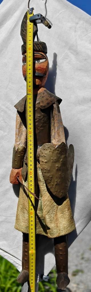 Authentieke vintage Siciliaanse "Pupo" marionet uit Palermo., Beeld, Hout, Europa, Beschilderd
