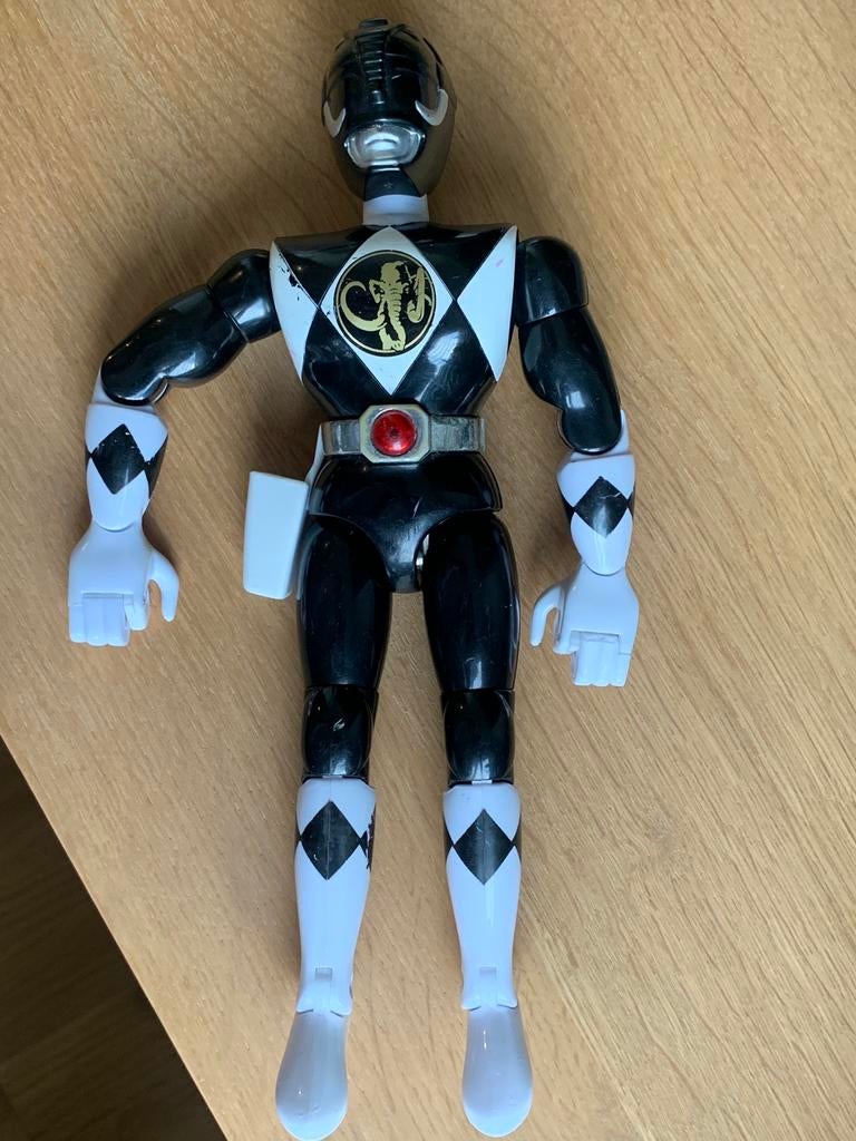 Vintage 1994 Bandai Power Ranger Black 8”Action Figure works, Ophalen of Verzenden, Gebruikt