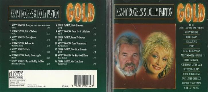 CD * KENNY ROGERS & DOLLY PARTON - GOLD, Cd's en Dvd's, Cd's | Country en Western, Zo goed als nieuw, Ophalen of Verzenden
