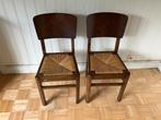 2 vintage stoelen, Riet of Rotan, Twee, Gebruikt, Bruin