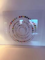 Œuvre sur plexiglas – Cercle de points colorés, Ophalen, Gebruikt, 50 tot 75 cm, 50 tot 75 cm