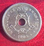1905 5 centimes FR A.MICHAUX (avec point) Léopold 2, Timbres & Monnaies, Monnaies | Belgique, Envoi, Monnaie en vrac, Métal