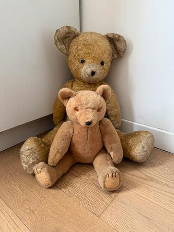 Vintage Teddy Bear Bundle X2 Mid Century 1940s-1950s Antique beschikbaar voor biedingen