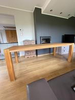 Eiken eettafel, Ophalen, Eikenhout, 200 cm of meer, Zo goed als nieuw