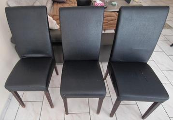 A DONNER 6 chaises noires, Maison & Meubles, Enlèvement ou Envoi, Utilisé, Tissus