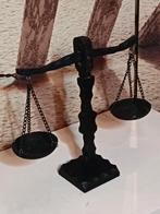 Vintage houten hand-gesneden weegschaal 1960-1970s rustiek, Antiek en Kunst, Ophalen of Verzenden