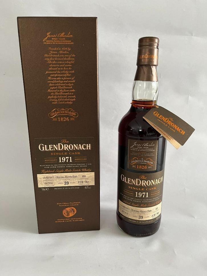 Glendronach 1971 39 Year Old, Verzamelen, Wijnen, Nieuw, Ophalen