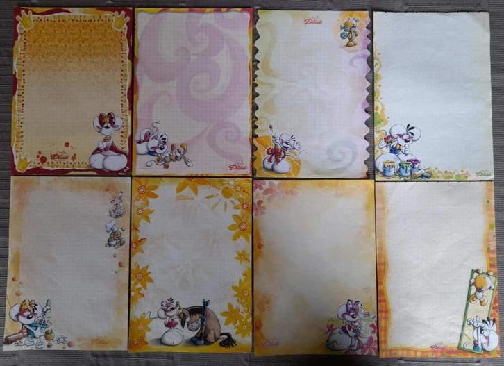 Diddl blaadjes A5/7 - 20 blaadjes, Verzamelen, Diddl, Gebruikt, Papier, Kaart of Schrift, Diddl, Ophalen of Verzenden