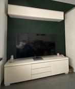Tv-kast + hangende kast wit (living), Ophalen, Gebruikt
