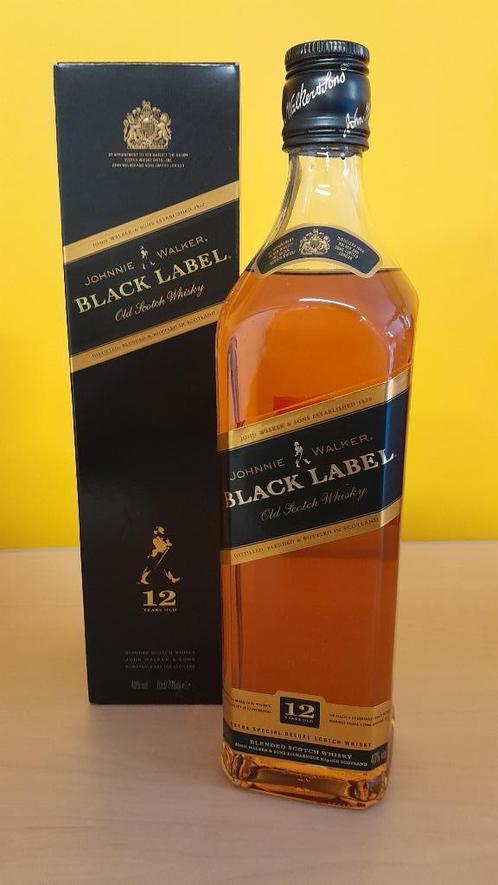 Cognac Johnny Walker Black Label 12 years, Verzamelen, Wijnen, Nieuw, Overige typen, Vol, Ophalen