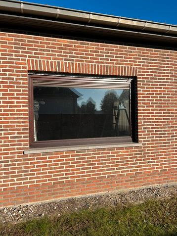 Houten raam (al uitgebroken), Double vitrage, 160 cm ou plus, 120 à 160 cm, Fenêtre de façade ou Vitre