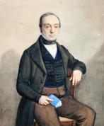 ALFRED MALHERBE - DESSIN À LA CRAIE PASTEL Ancien ( 1841 ), Enlèvement ou Envoi