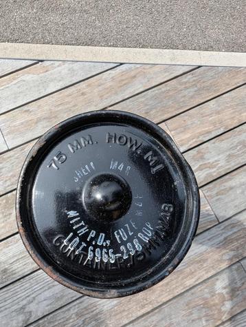 Containerkanon 75 mm Houwitzer artillerie us wo2 beschikbaar voor biedingen