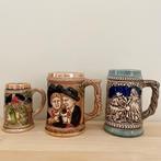 Lot de 11 chopes à bière made in Japan/Germany, Gebruikt, Keramiek, Ophalen of Verzenden, Overige stijlen
