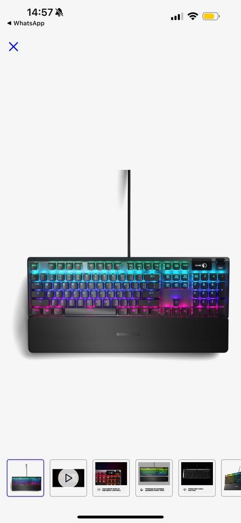 SteelSeries Apex 5 RGB Mechanisch GamingToetsenbord - Qwerty, Computers en Software, Toetsenborden, Zo goed als nieuw, Ophalen