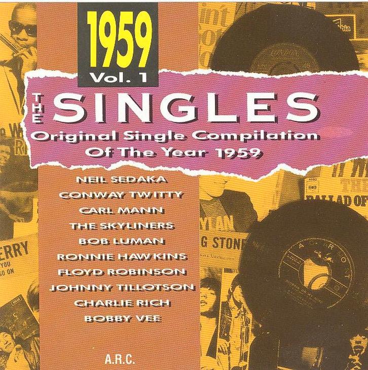 CD * THE SINGLES - 1959 Vol. 1 - ORIGINAL COMPILATION 1959, CD & DVD, CD | Pop, Comme neuf, 1960 à 1980, Enlèvement ou Envoi