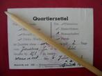 Quartierzettel Waasmont., Ophalen of Verzenden, Luchtmacht, Overige typen