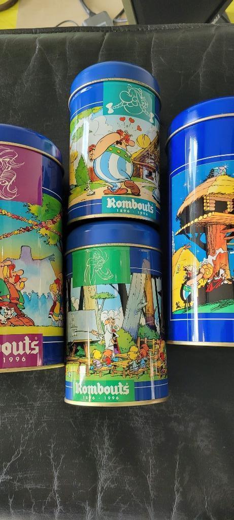 Asterix, metalen dozen, poppetjes en munten, Verzamelen, Stripfiguren, Zo goed als nieuw, Beeldje of Figuurtje, Asterix en Obelix