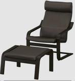 Ikea Poäng Armchair with Footstoel, Huis en Inrichting, Ophalen, Zo goed als nieuw, Hout