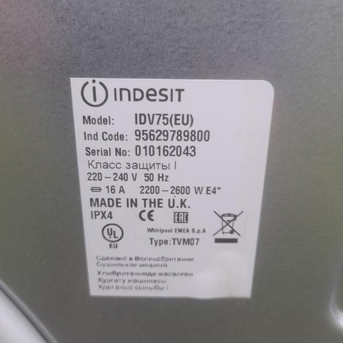 Droogkast INDESIT IDV75 (EU) Nieuwstaat , 7 kg, Electroménager, Sèche-linge, Comme neuf, Évacuation d'air, Chargeur frontal, 6 à 8 kg