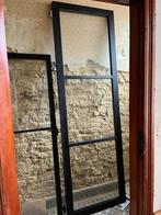 Houten deur met glas, Ophalen, 80 tot 100 cm, 215 cm of meer, Binnendeur