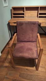 Chaise de bureau en bois et peau de pêche, Enlèvement, Comme neuf, Brun, Chaise de bureau