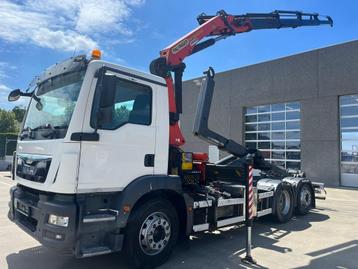 MAN TGM 26.340 6x2 met containerhaak en kraan EURO6, Achat, Euro 6, Entreprise, 2 places