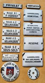 Lot oude emaille bordjes Hotel 14 stuks, Ophalen of Verzenden