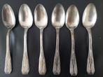 Antiek 6x verzilverde dessertlepels 4g plating per lepel, Ophalen of Verzenden